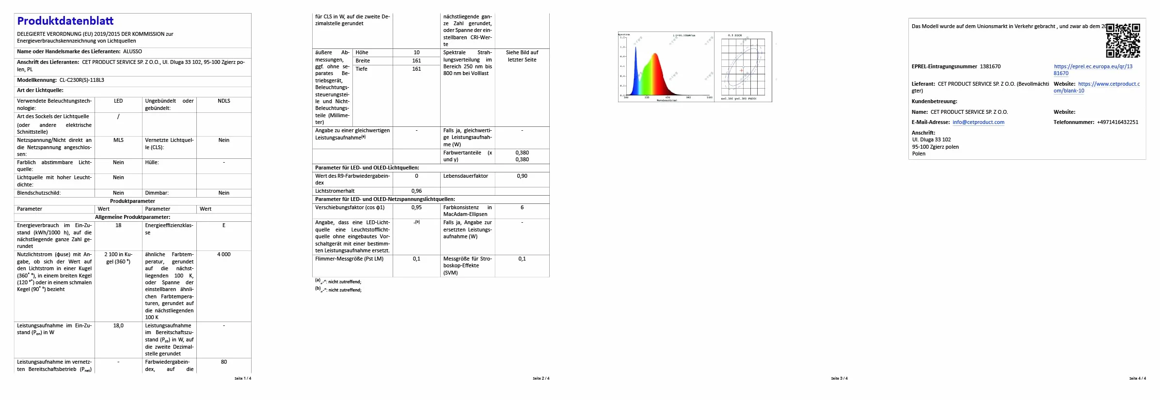 ALUSSO LED Röhre 120cm 6000K Kaltweiß T8 1800LM 18W G13 10er Pack