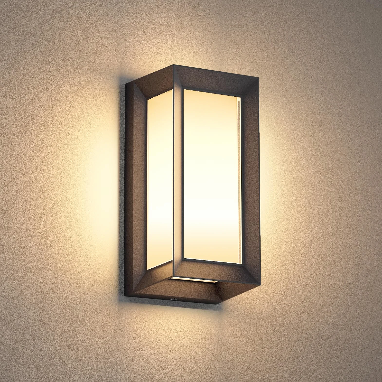 Klighten Applique Murale E27 IP65 Moderne Imperméable 60W Noir PC Aluminium
