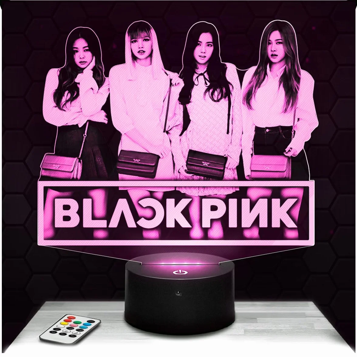 Lampe 3D B. Pink Effet Hologramme Veilleuse Tactile LED Idée Cadeau Fan Kpop