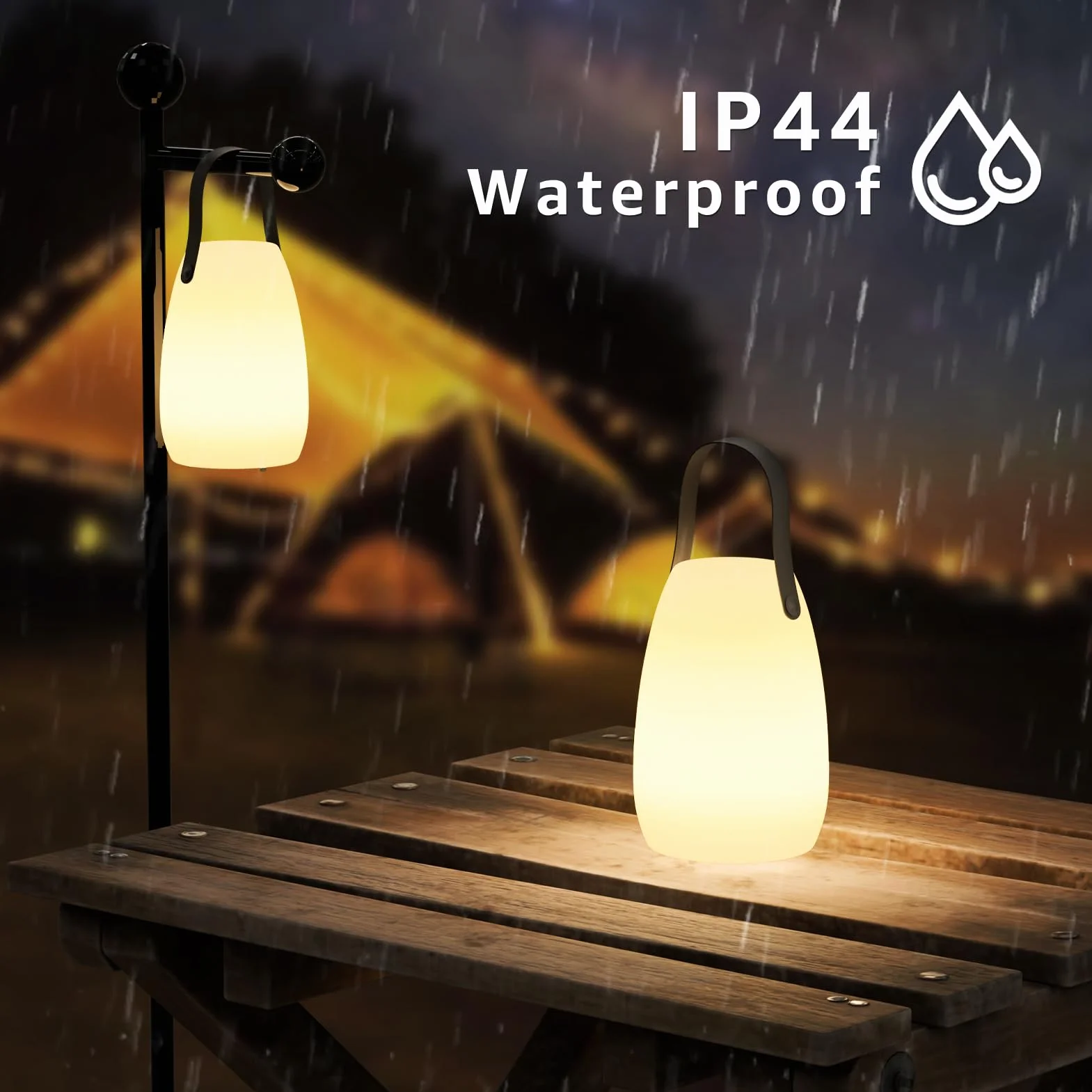 Lampe de Table Extérieur IP44 Étanche 8 Couleurs Dimmable Télécommande Blanc Chaud Terrasse Jardin