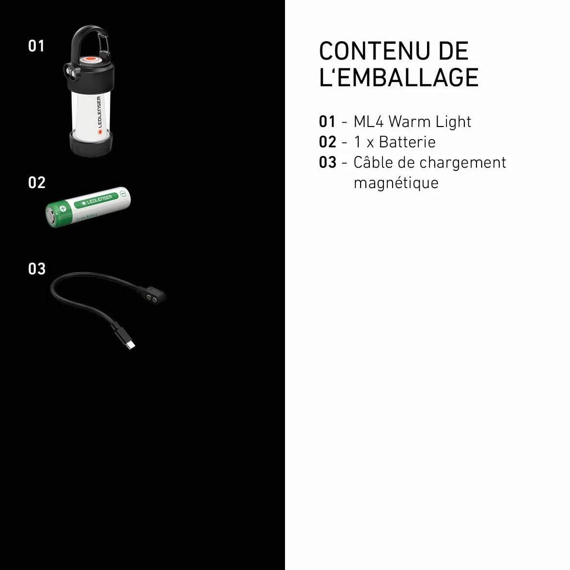 Ledlenser ML4 LED Lanterne Rechargeable 300 Lumens 40h Autonomie Lumière Rouge