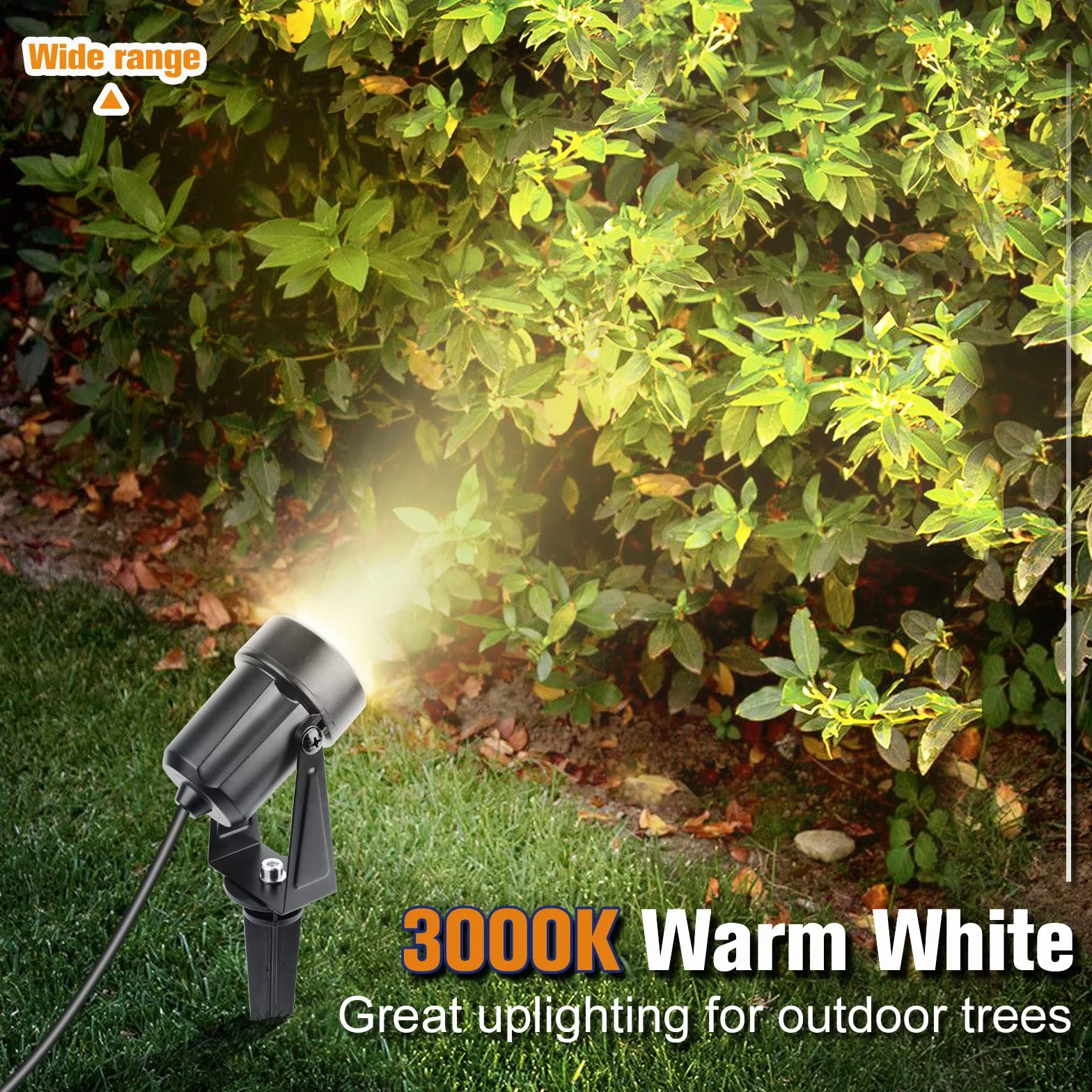 NIORSUN Spot LED Extérieur 3000K IP67 Blanc Chaud 29m 27V Lampe Jardin Paquet de 8