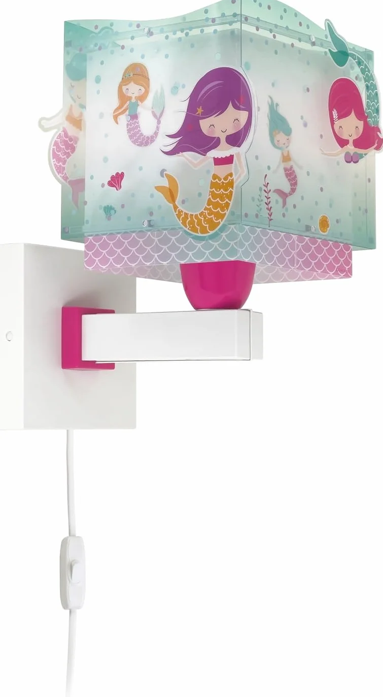 Dalber Applique murale Sirènes Mermaids E27 Lumière chambre enfant