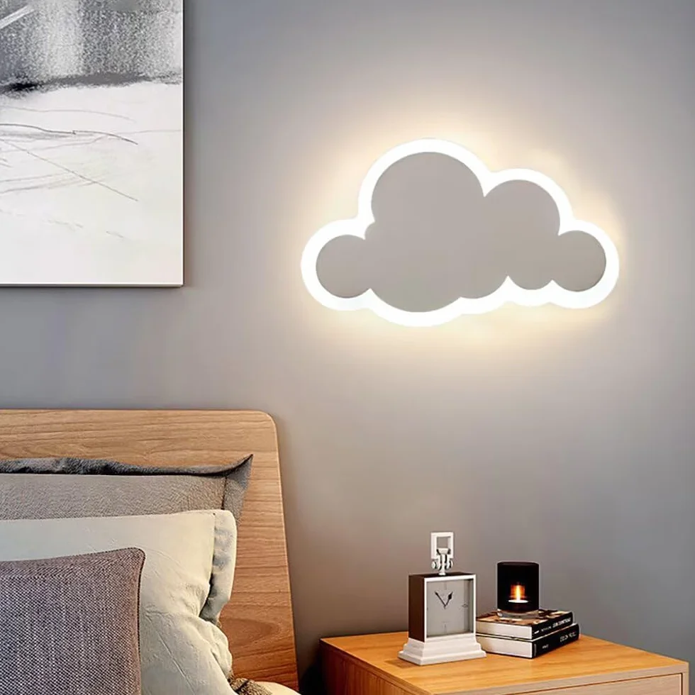 Applique murale LED nuage blanc veilleuse décorative chambre enfant 3 éclairages