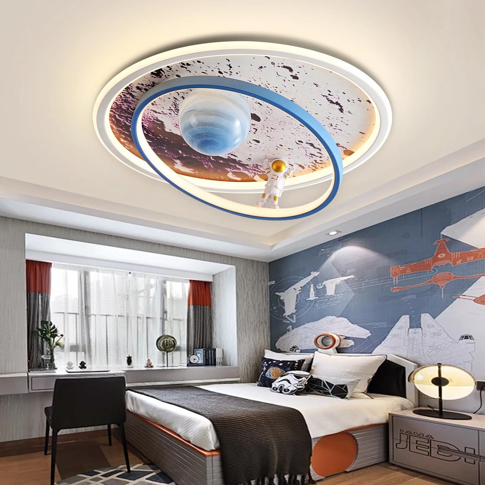 Plafonnier LED Enfant Astronaute Dimmable Lampe Chambre Créatif