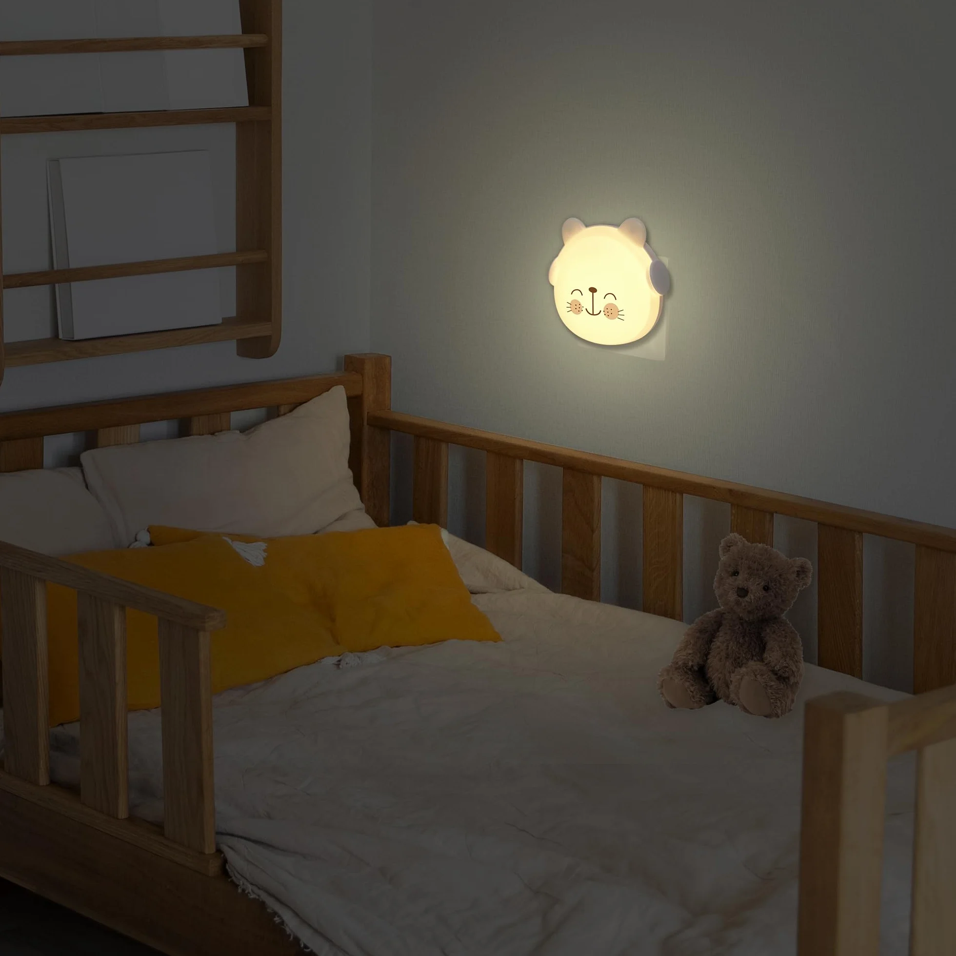 Annmore Veilleuse Bebe sur Prise Lampe Chevet Enfant Chambre Veilleuse Murale LED