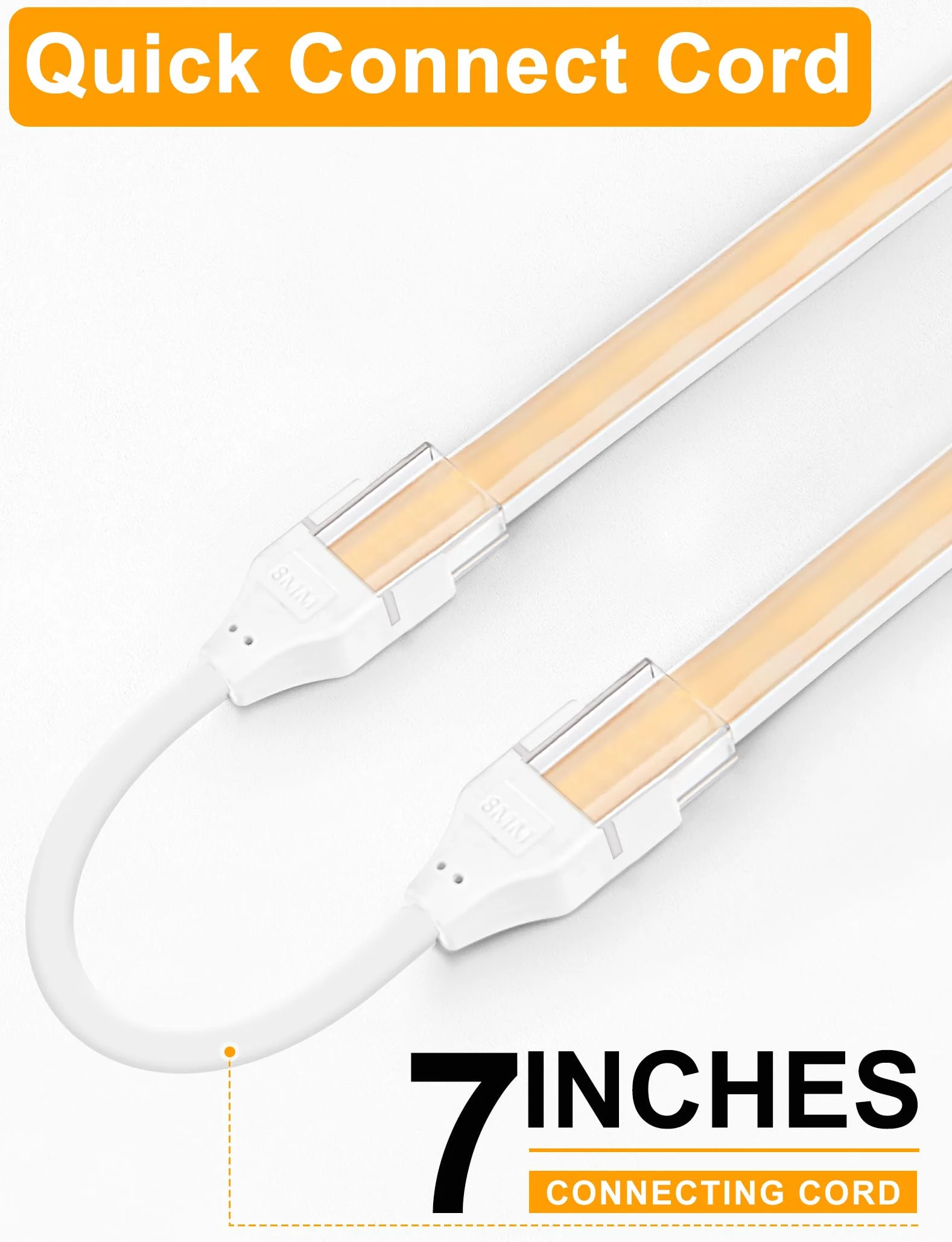 Lamomo Ruban LED COB Blanc Chaud 5M Bandeau LED IP65 Étanche Flexible 3000K 10mm Dimmable Silicone Découpable 24V Néon Strip