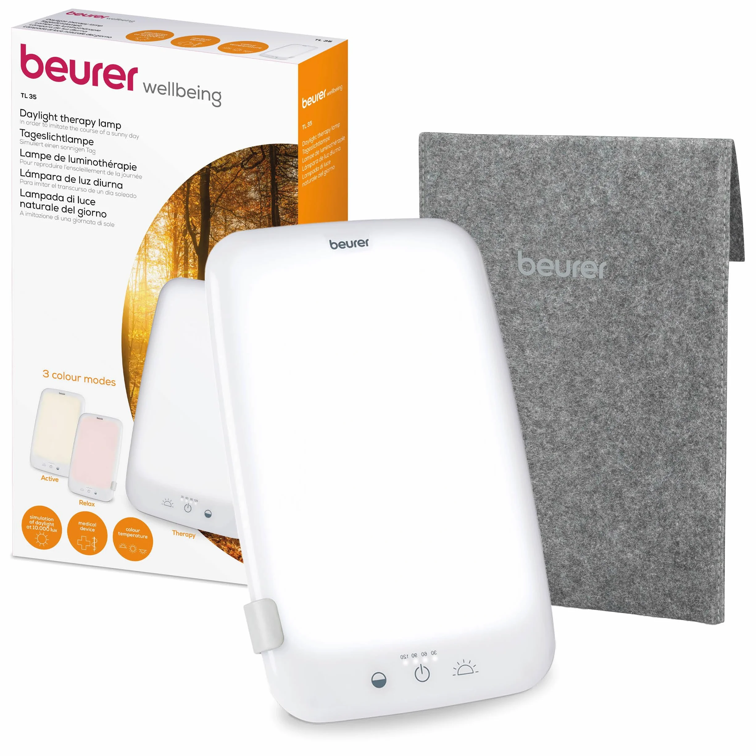 Beurer TL 35 lampe de luminothérapie 10.000 Lux 3 températures de couleur dispositif médical