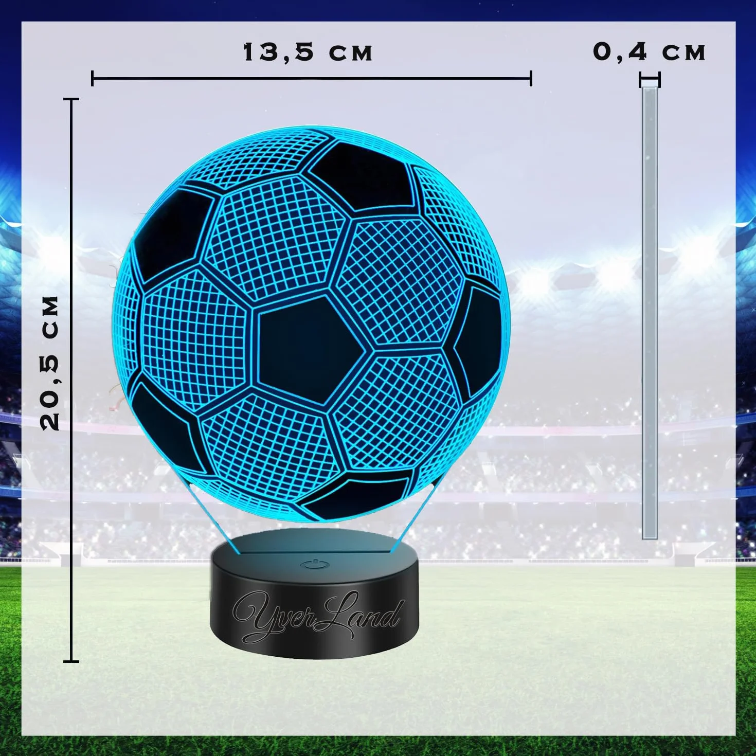 Lampe LED 3D Ballon de football Cadeaux originaux pour enfants 5-10 ans Lampe de chevet Piles Câble USB