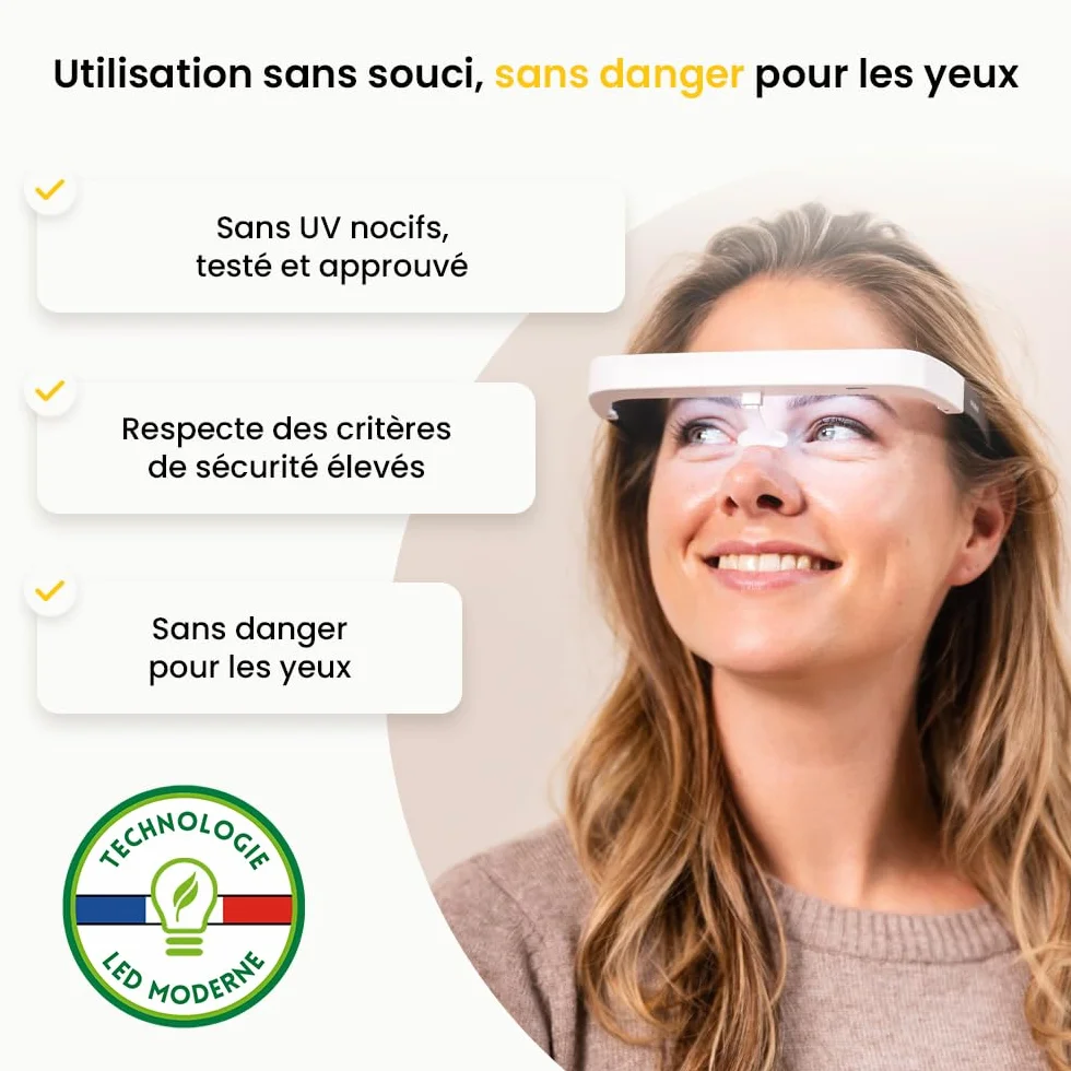 BrellaVio Lunettes à lumière du jour Pro 12 000 lux LED sans UV