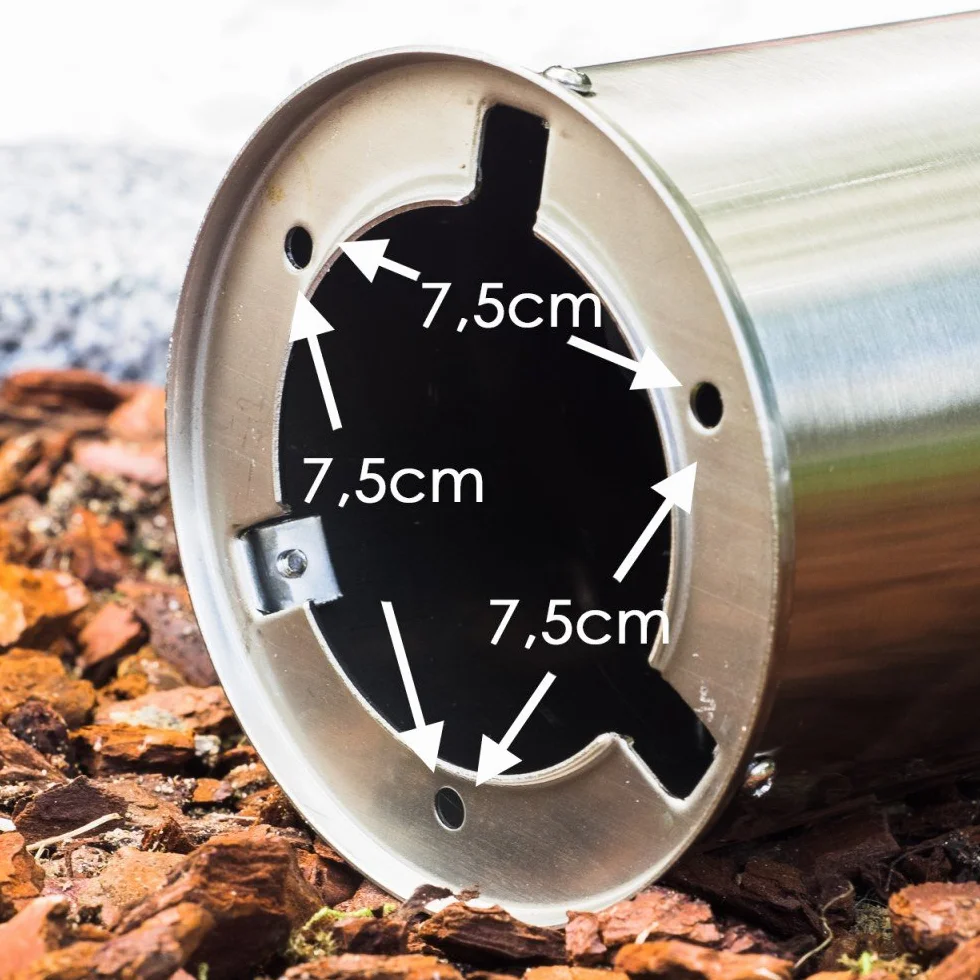 Lampe d'extérieur Dakar 80 cm acier inoxydable E27 IP44