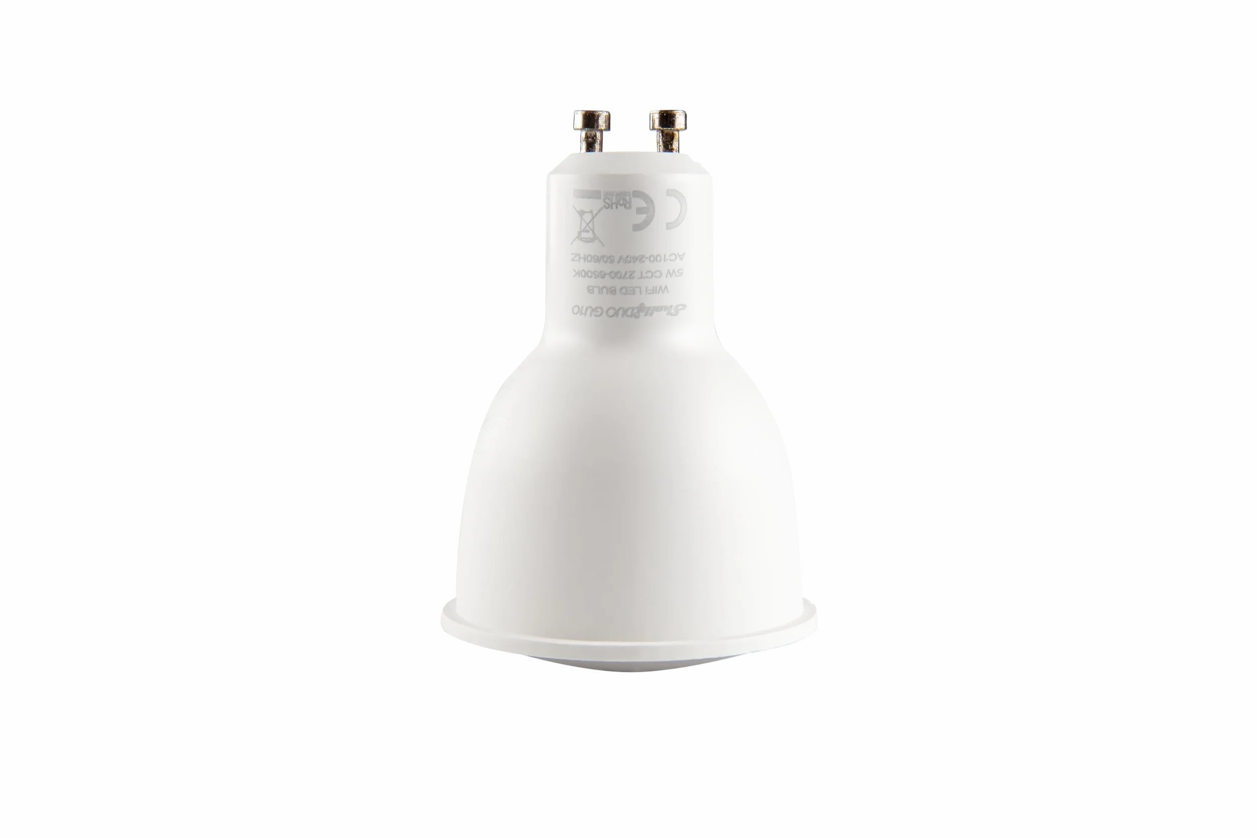 Shelly Duo GU10 Blanche Ampoule LED Wi-Fi Connectée 5W 100-240V 400lm Dimmable Blanc Chaud-Froid 2700K-6500K