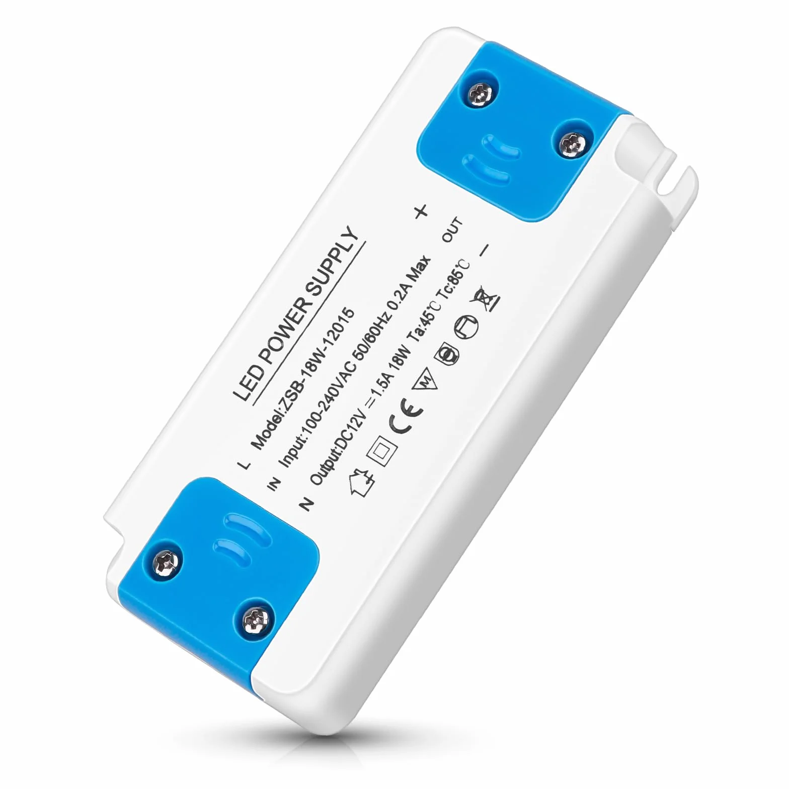 Transformateur LED 220-240V DC 12V 1.5A 18W Convertisseur Alimentation Tension Constante pour G4 MR11 GU4 MR16 GU5.3