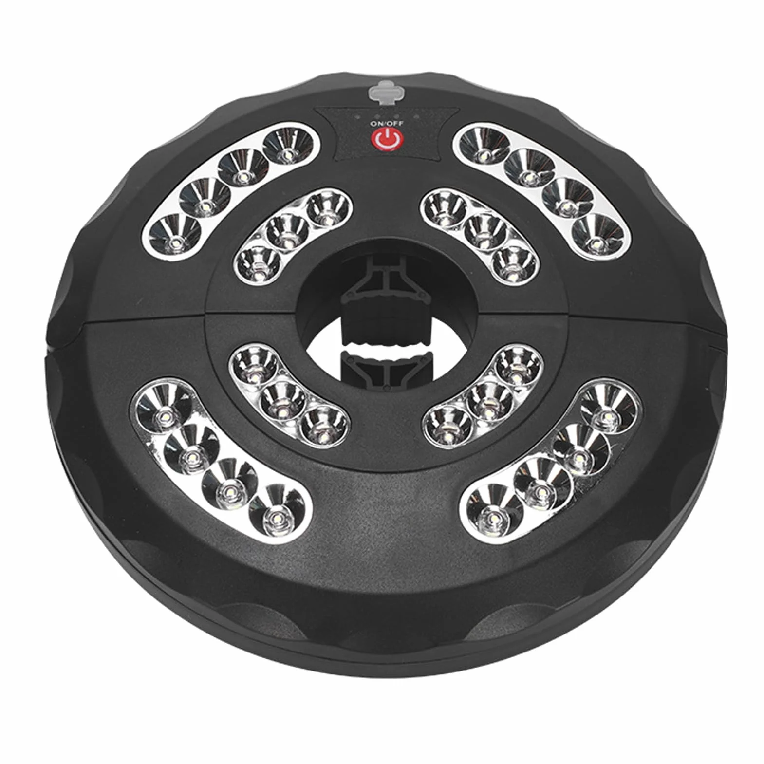 Lampe LED parasol patio rechargeable Type-C super lumineux extérieur Noir