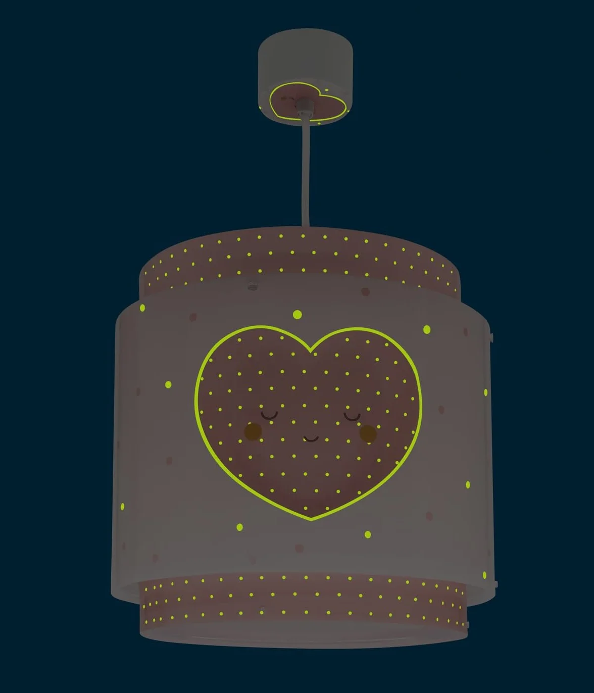 Dalber Lampe Suspension Plafonnier Enfants Baby Dreams Coeur Rose E27