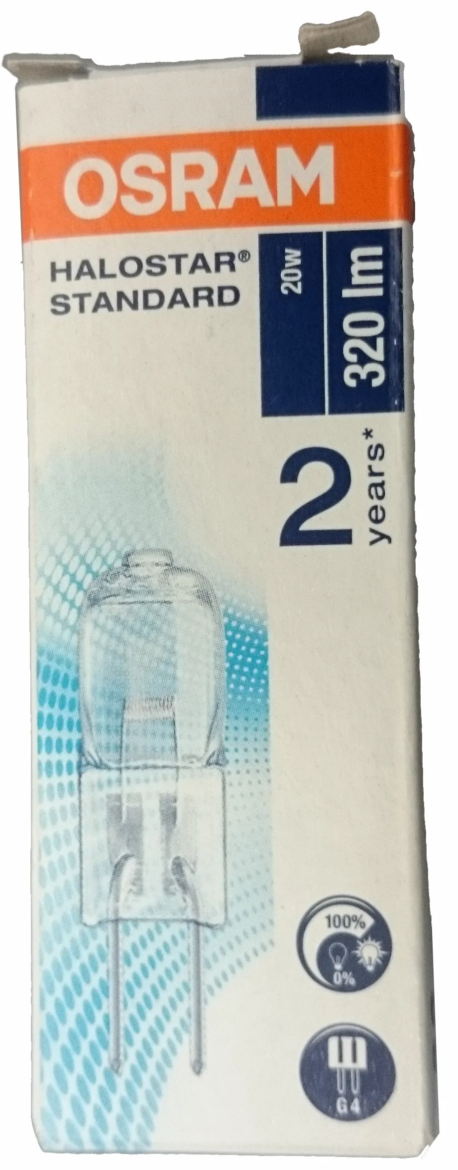 Osram Ampoule Halogène 64425 20W 12V G4 33x10mm