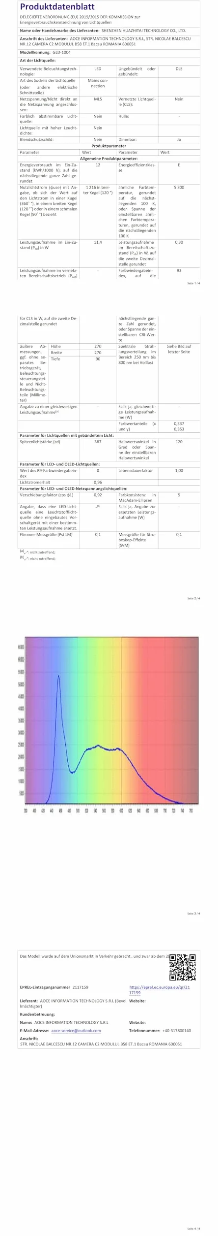 Lampe de luminothérapie 10000 Lux sans UV, Rotatif 210°, 3 températures de couleur, 4 minuteries, 5 luminosités réglables
