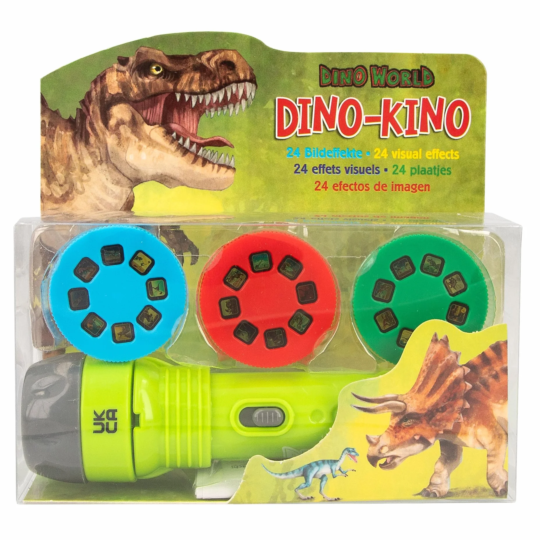 Depesche Dino World Lampe de poche avec 24 effets d'image projecteur dinosaures
