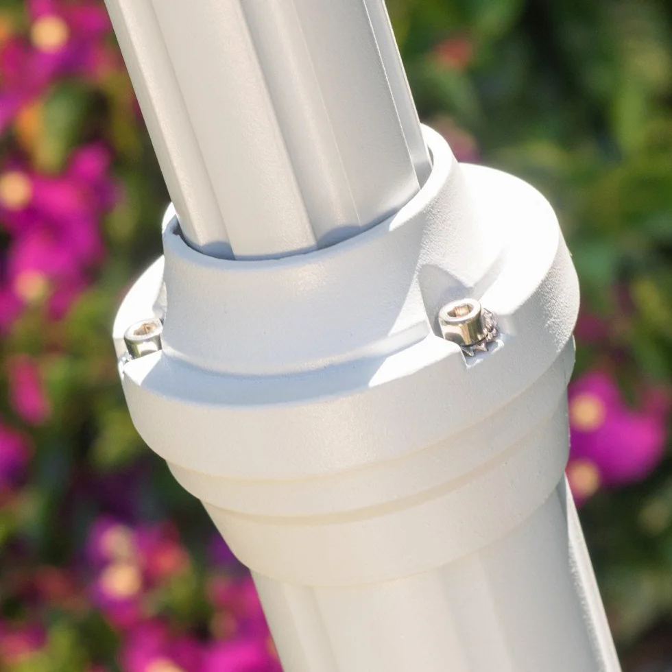 Lampadaire en fonte d'aluminium blanc antique réglable IP44 3xE27 jardin rétro
