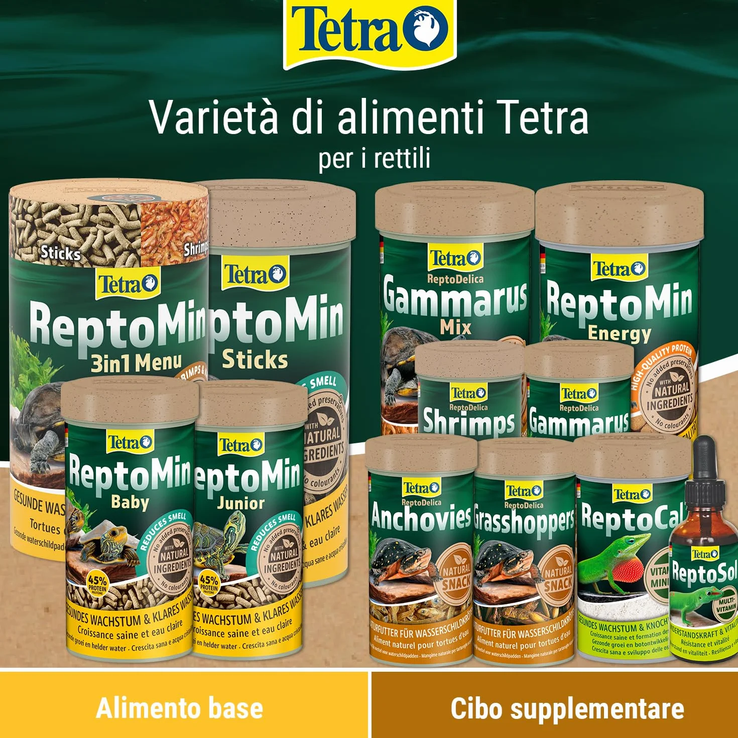 Tetra Tortoise Nourriture Principale pour Tortues terrestres boîte 500 ML