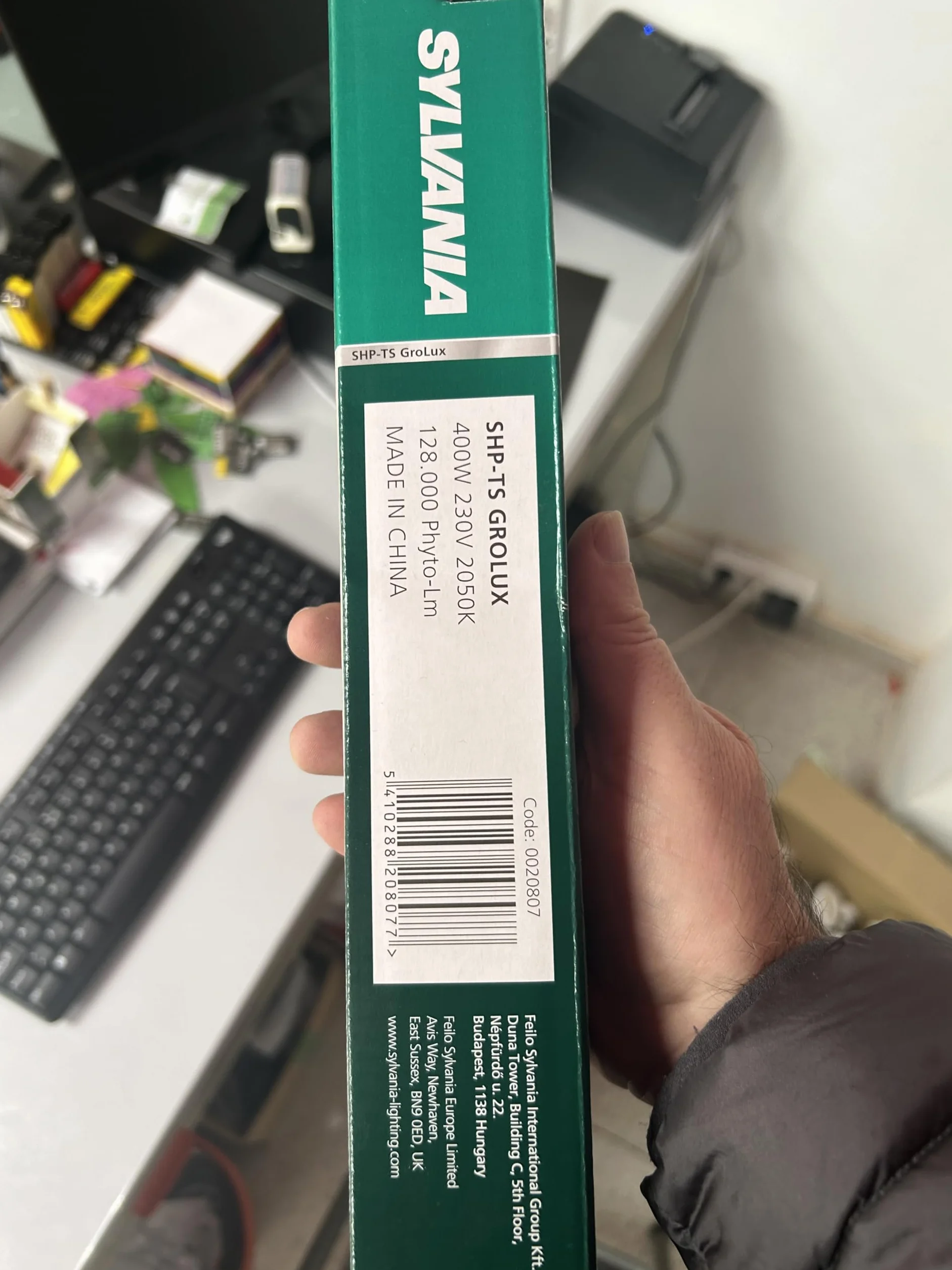 Sylvania Grolux 400w HPS Ampoule Sodium