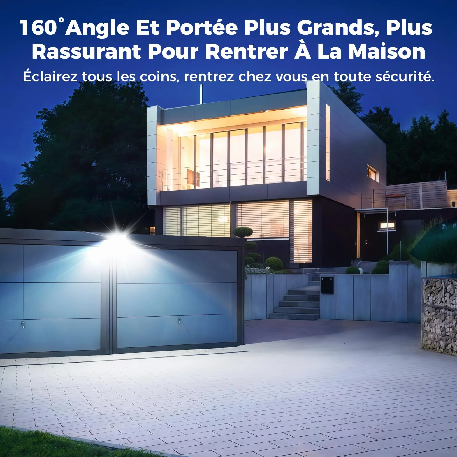 Projecteur LED extérieur 150W 16500LM 6500K IP66 Blanc Jour Étanche 2 pcs