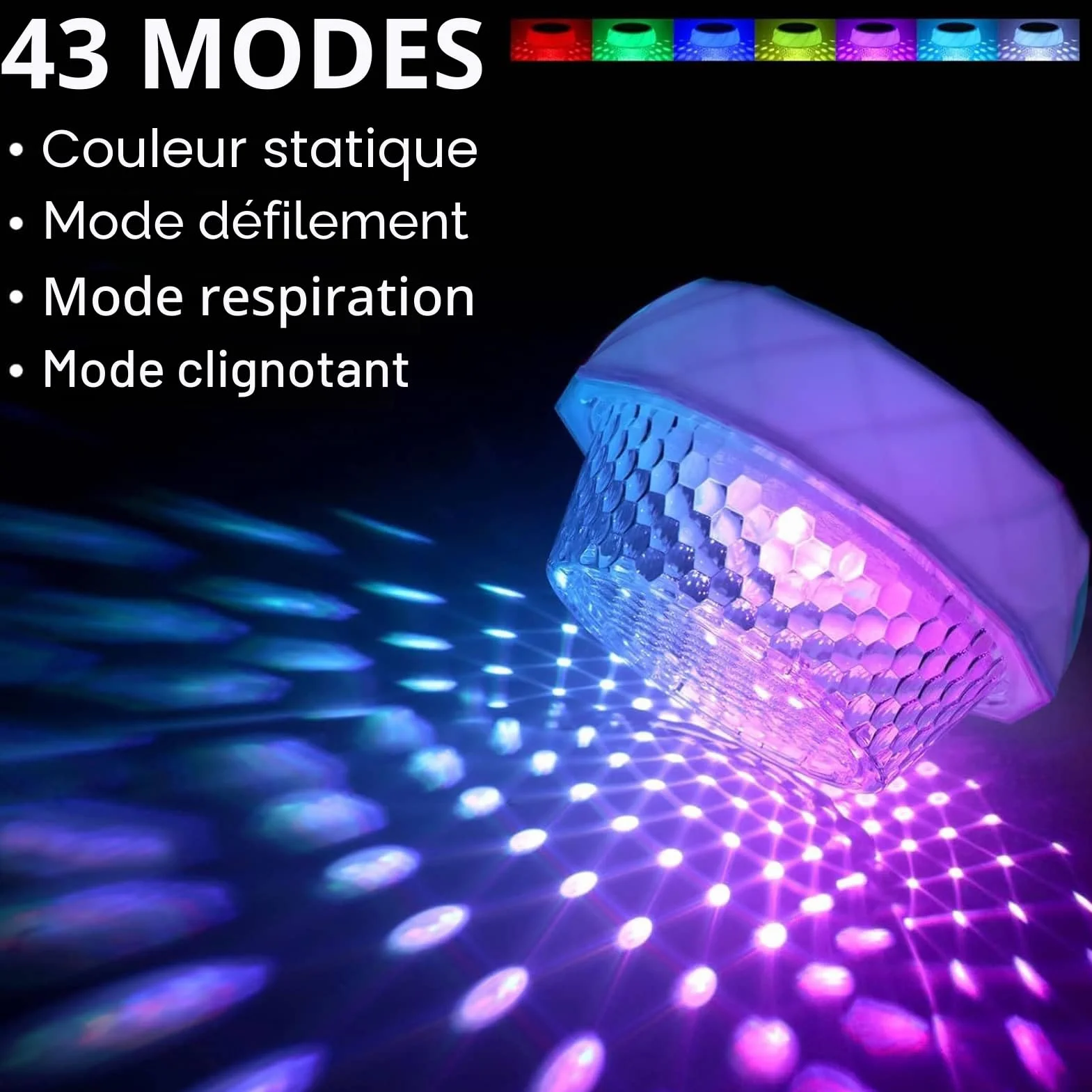 Joycome Lumiere Piscine RGB LED avec Télécommande, Lampe Flottante IP68 Étanche