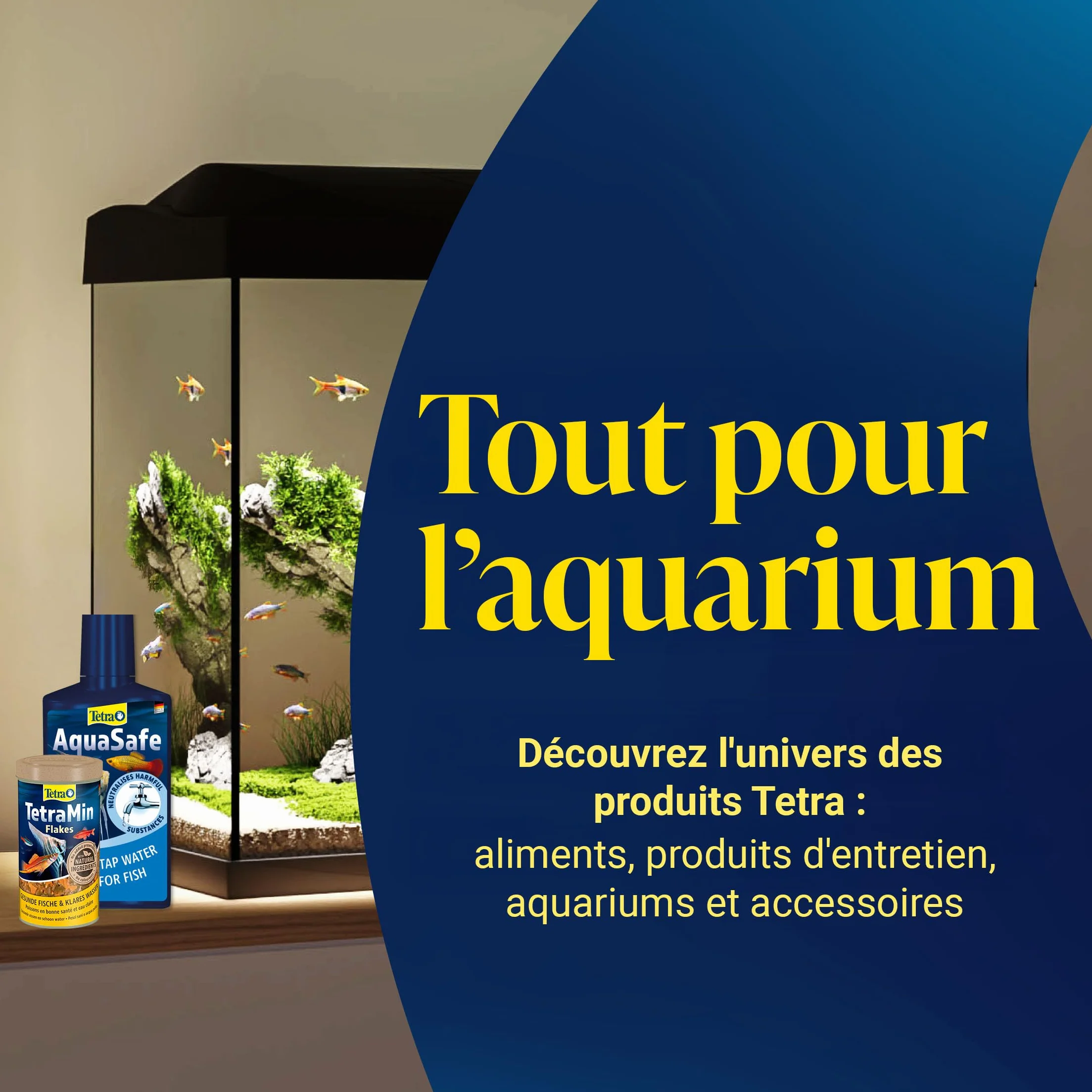 TETRA AquaSafe Conditionneur d'Eau Naturel 500 ml Anti-Stress Eau Douce Eau de Mer