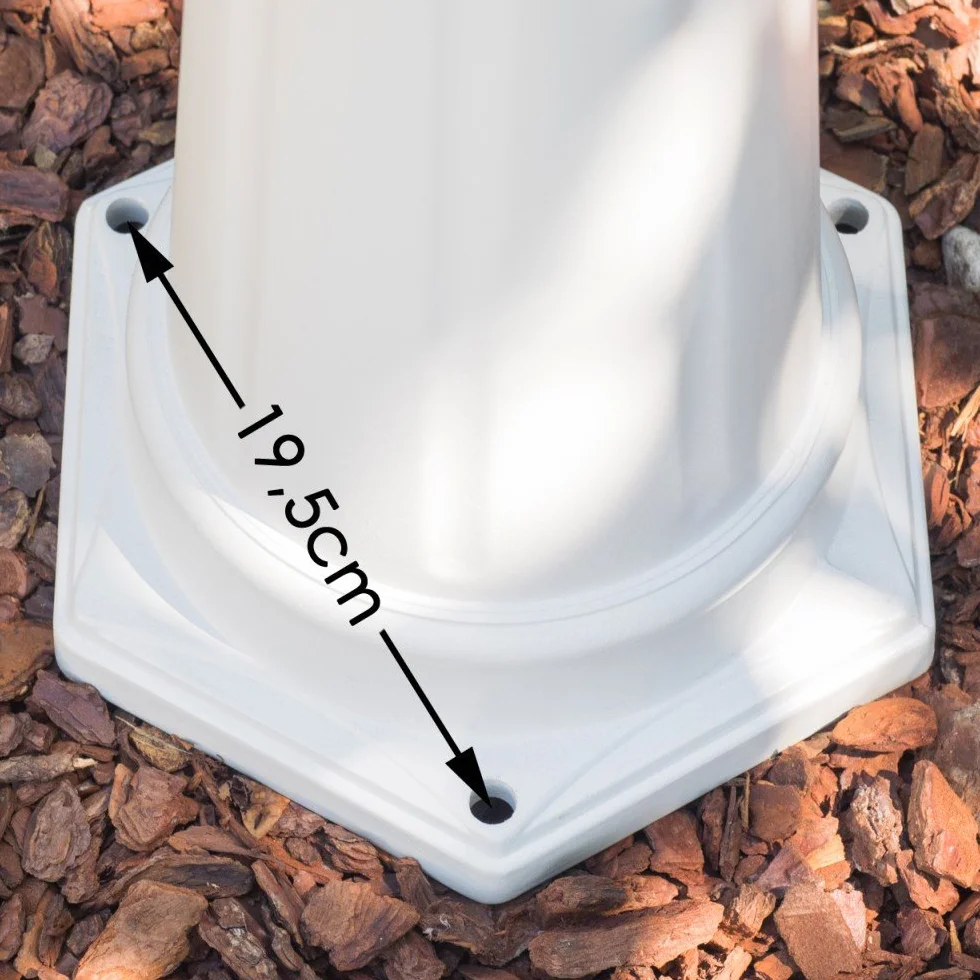 Lampadaire en fonte d'aluminium blanc antique réglable IP44 3xE27 jardin rétro