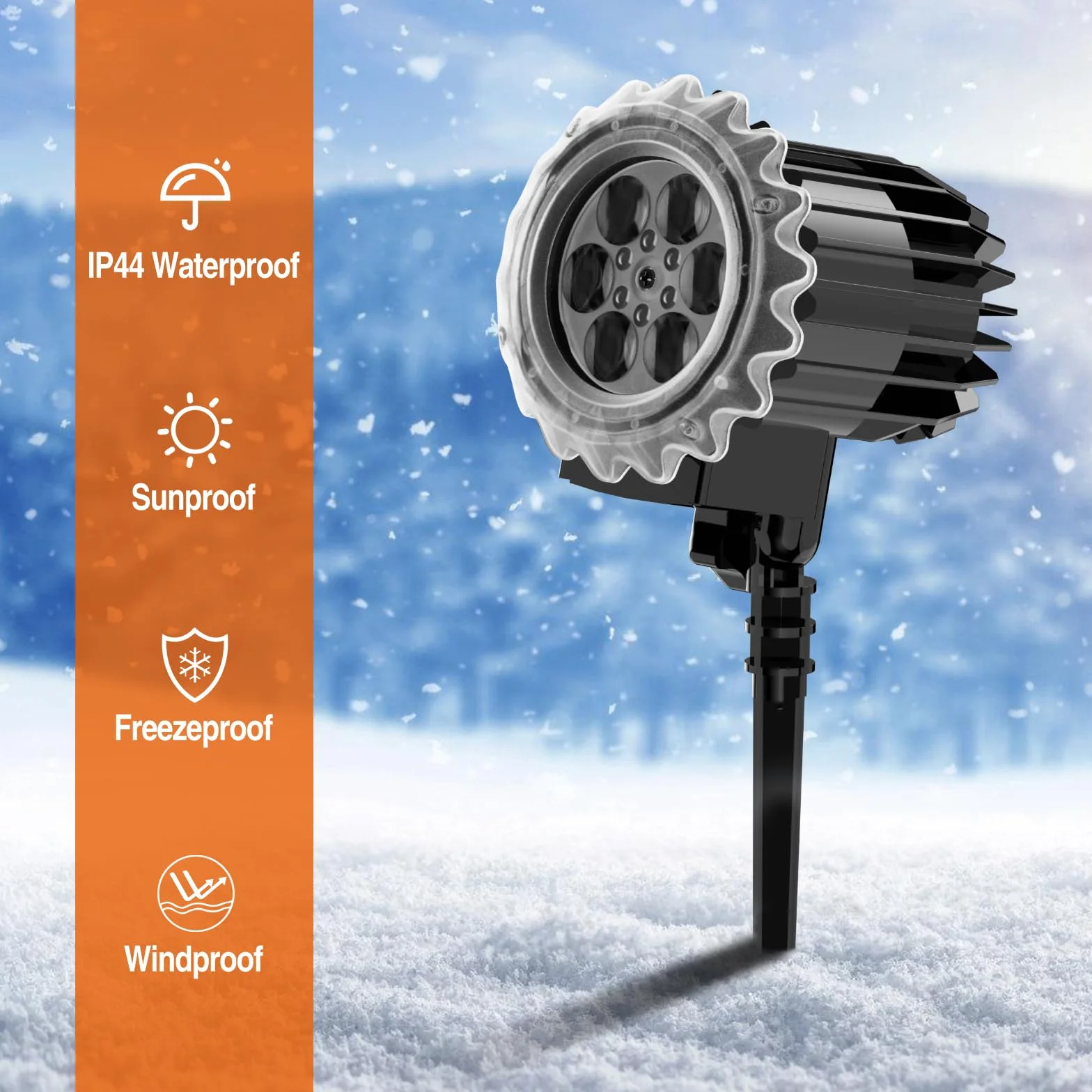 YAZEKY Projecteur Noel Exterieur LED 3D Flocon de Neige Étanche IP65 Décoration Noël