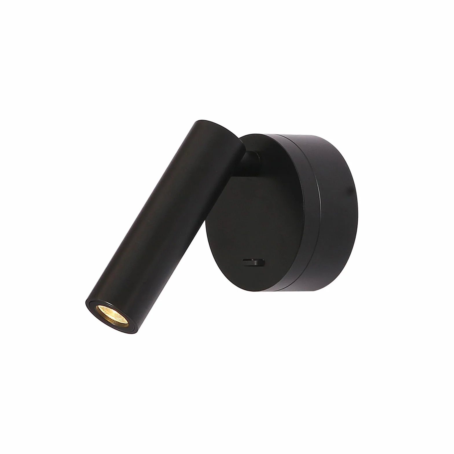 Applique Murale LED Interieur 3W 3000K Liseuse de Chevet avec Interrupteur Spot Réglable Noir Aluminium