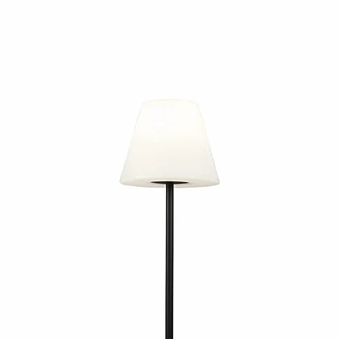 QAZQA Virginia Lampadaire 1 Lumière Ø 25 cm Noir Design Éclairage Extérieur