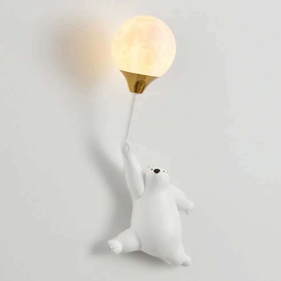 Applique murale ours dessin animé ballon G9 pour chambre enfant