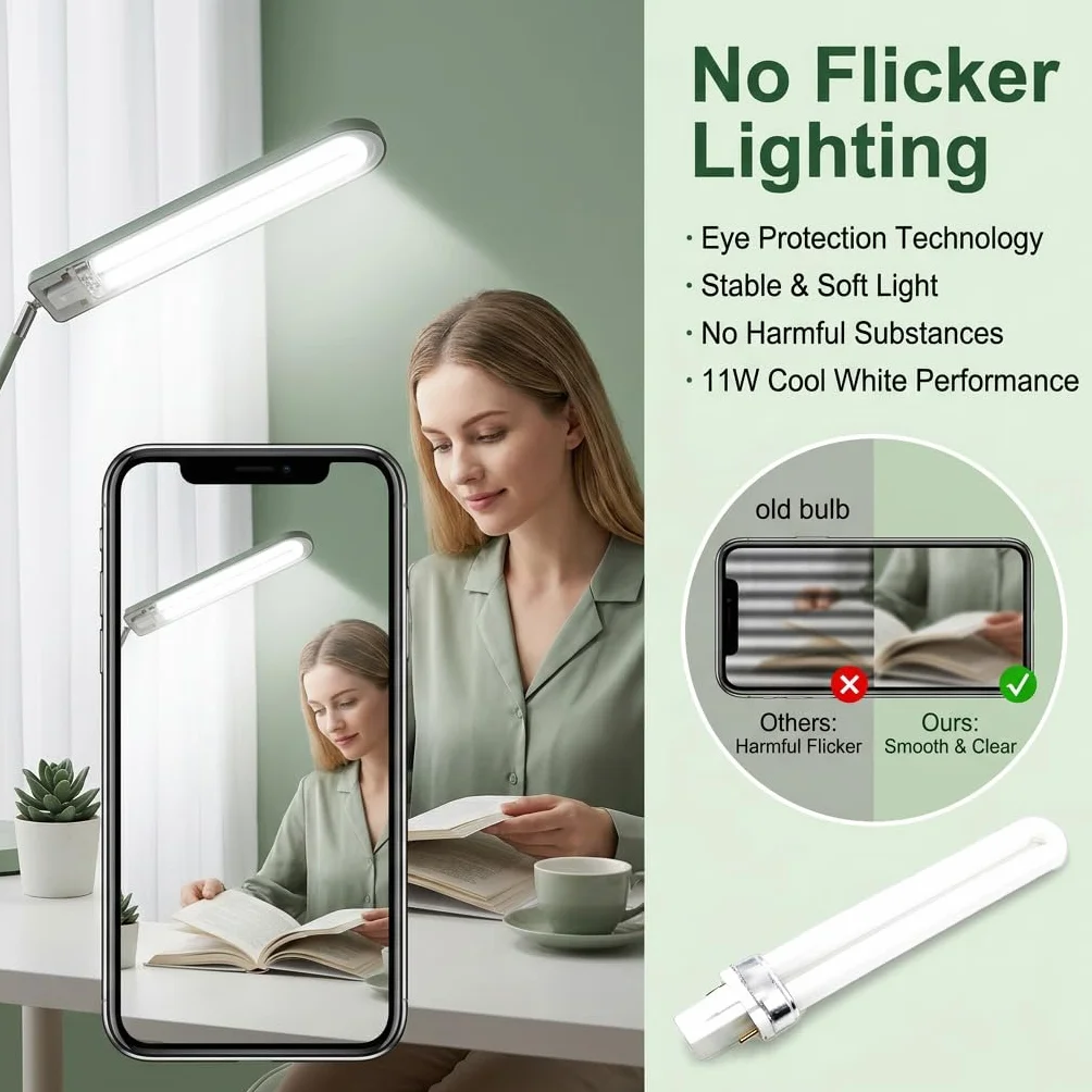 Solisara Lampe Fluorescente Compacte G23 11W Blanc Chaud 2700K Ampoule CFL Écoénergétique 900LM Tube en Forme de U