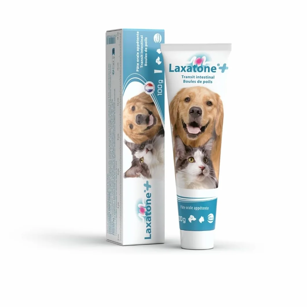 Plus Complément Alimentaire pour Chiens et Chats Pâte orale Fibres Sorbitol Boules de Poils Transit intestinal 100g
