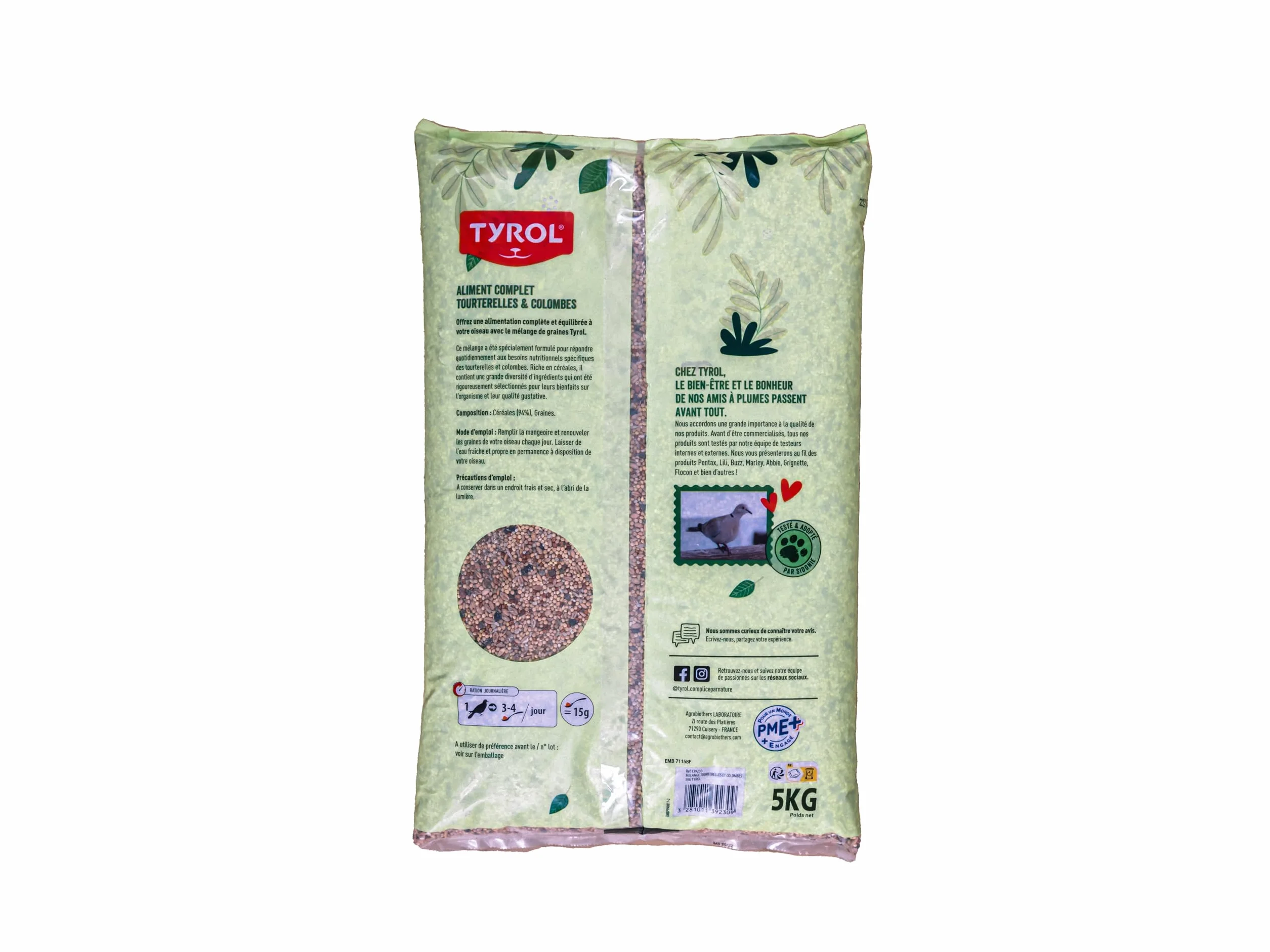 Tyrol Melange TOURTERELLES ET COLOMBES 5KG