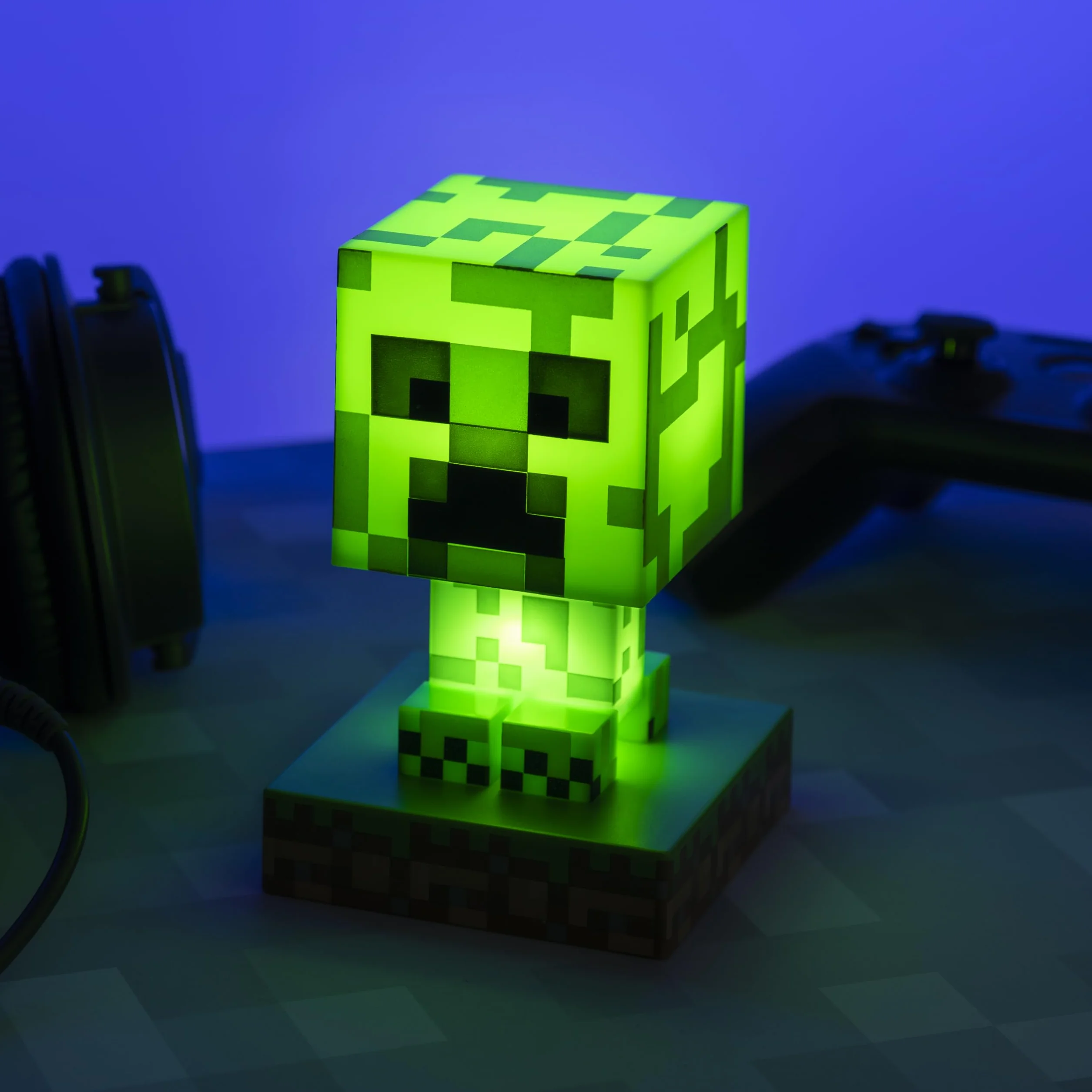 Lampe 3D Minecraft Creeper Officielle 12 cm Lampe de Nuit Piles Décor Chambre Gamers