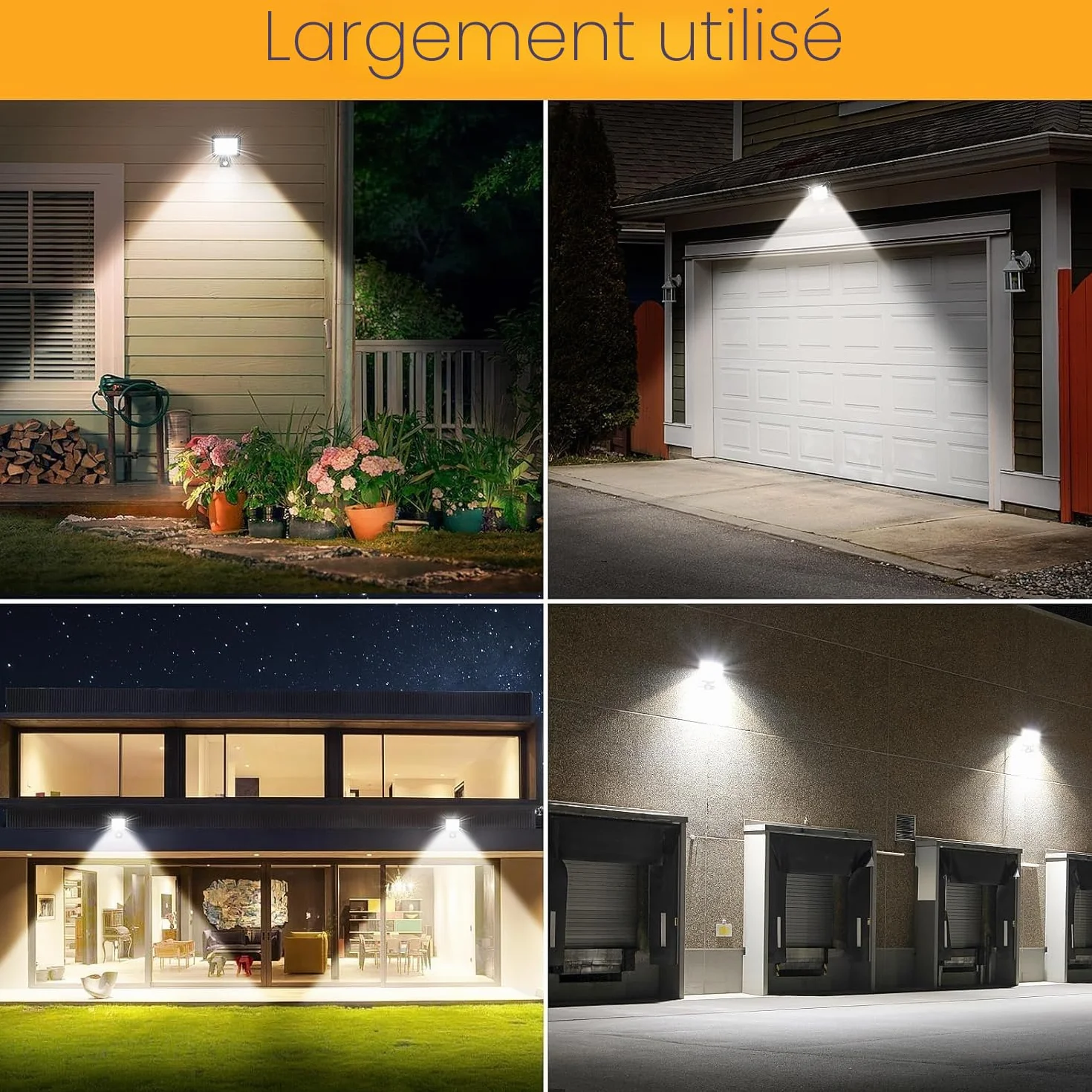 Projecteur LED Extérieur 30W avec Détecteur de Mouvement 2 Packs Blanc Froid 6500K IP66 Etanche Télécommande