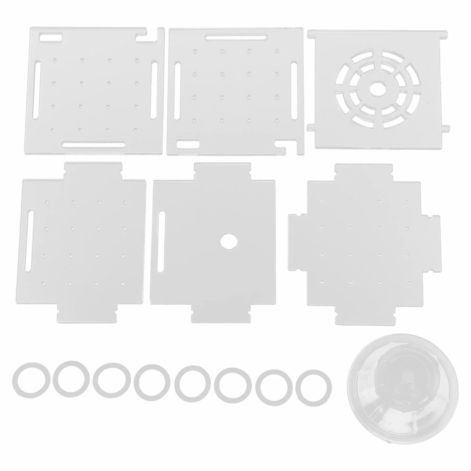 Éleveur de boîte d'isolement, boîte d'élevage d'incubateur pour poissons crevettes bébé (Grille Simple Petit Mini 6*6*6)