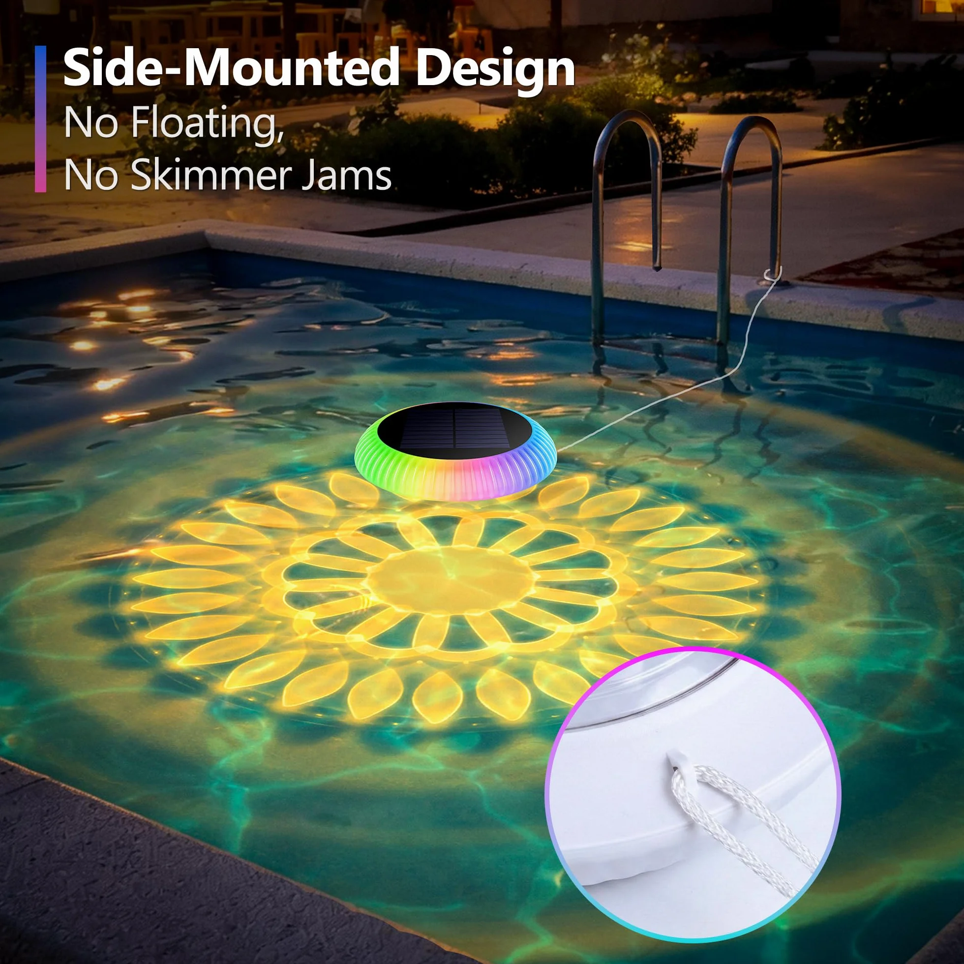 Lampe Solaire Extérieur LED Piscine Flottante IP67 Étanche Télécommande RGB Submersible Éclairage Jardin Bassin