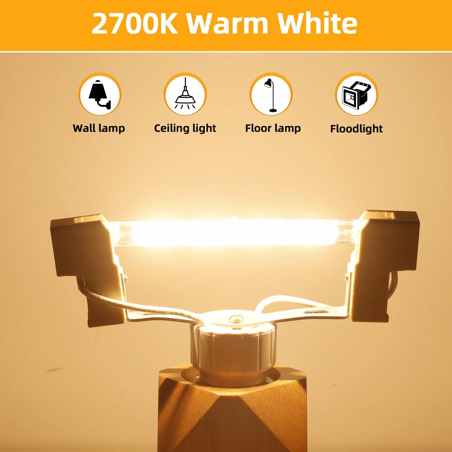 Ampoule Halogène R7S 118mm 230W Dimmable 2700K Blanc Chaud 4650LM AC 230V J118