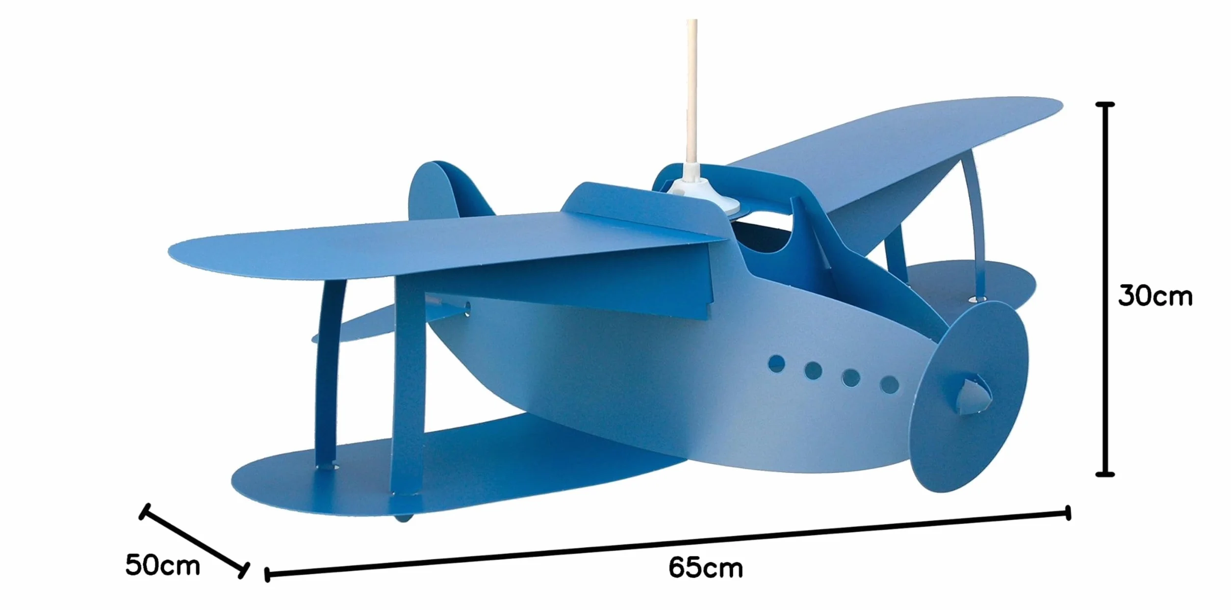 R&M Coudert Lampe de Plafond Suspension Avion Bleu Chambre Enfant