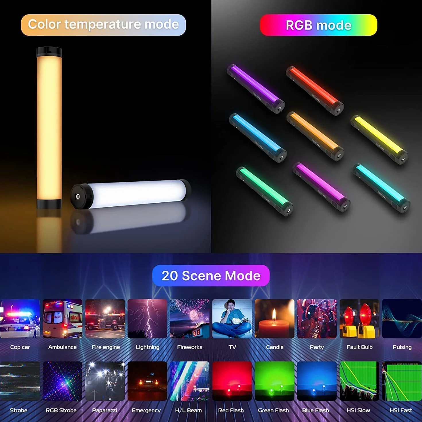 Ulanzi VL110 RGB Tube vidéo