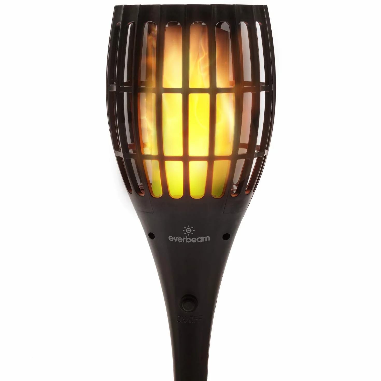 Everbeam P1 Torche Solaire avec Flamme Vacillante, 96 LED, Imperméable Extérieur, Lot de 2