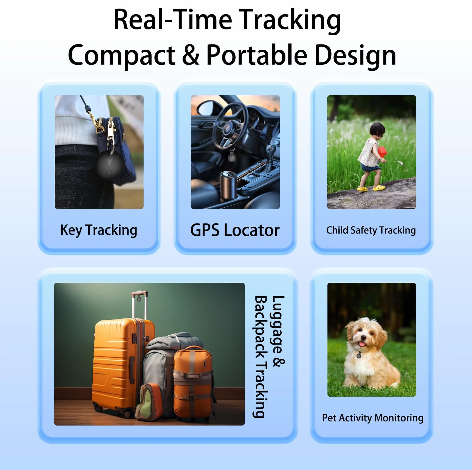 Collier GPS Chat Traceur sans Frais Mensuels Compatible iOS Android Suivi Temps Réel Batterie Longue Durée Étanche Noir