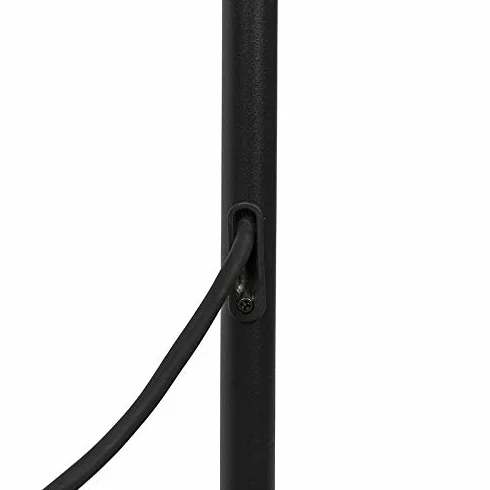 QAZQA Virginia Lampadaire 1 Lumière Ø 25 cm Noir Design Éclairage Extérieur