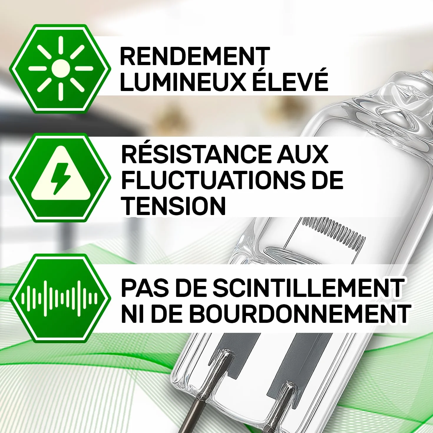 ONIX TECH Ampoule Halogène G4 12V 10W 300°C pour Hotte Cuisine Bosch Siemens Küppersbusch