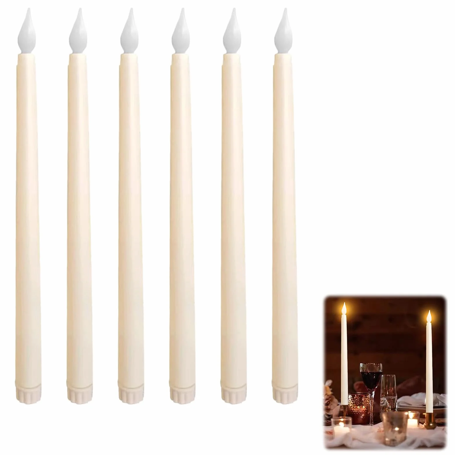 Bougies LED Flamme Vacillante 6 Pièces Fausse Bougie Flameless Tealight
