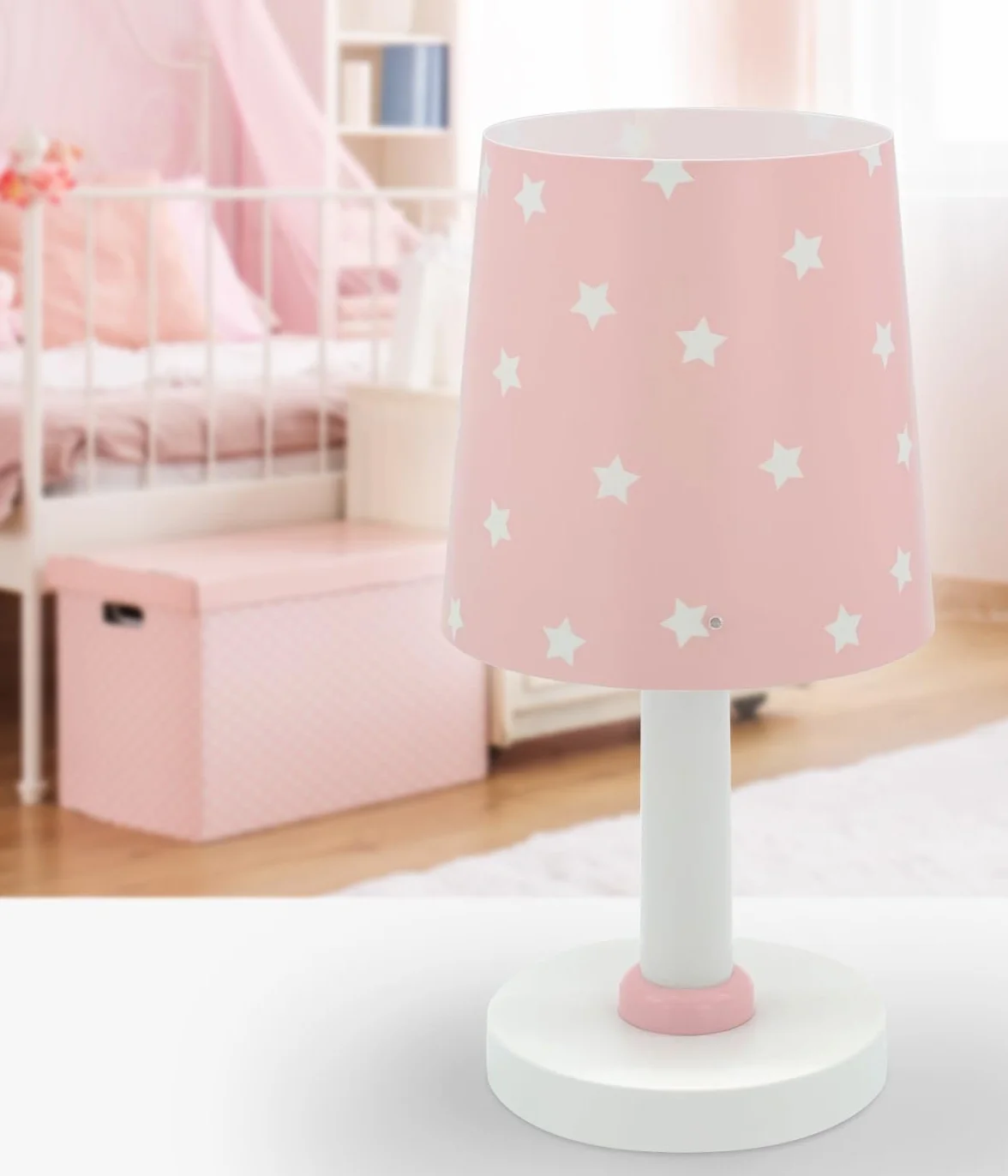 Dalber Lampe De Chevet Enfant Star Light Étoiles Rose E14