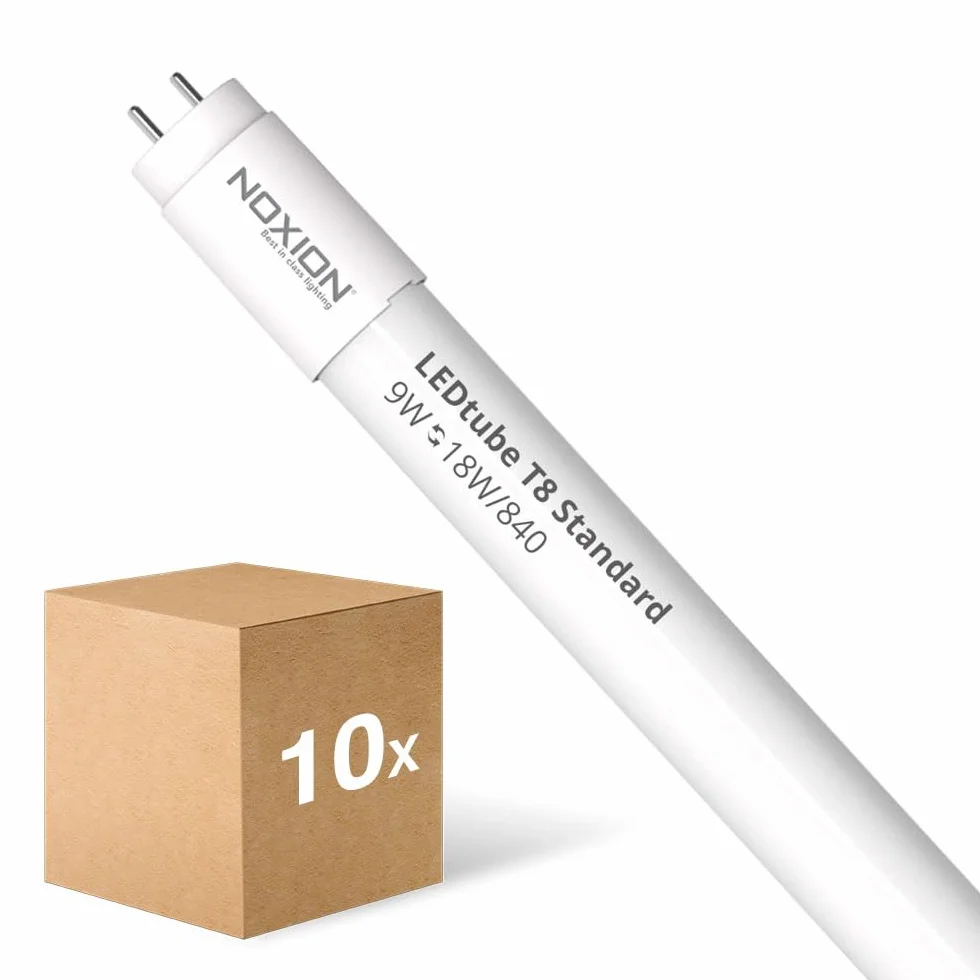Noxion Lot 10x Tube LED T8 Avant 7.5W 900lm 840 Blanc Froid 60cm Équivalent 18W